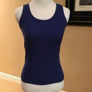 Royal blue racer back tank top